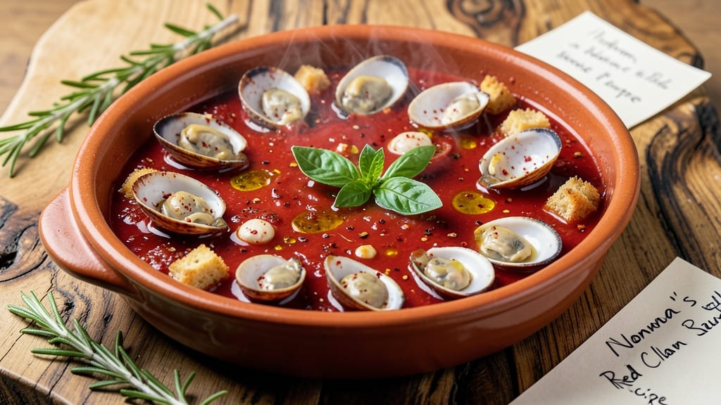 Authentic Italian Red Clam Sauce Recipe: Tomato, Garlic, and White Wine Simmered to Perfection
