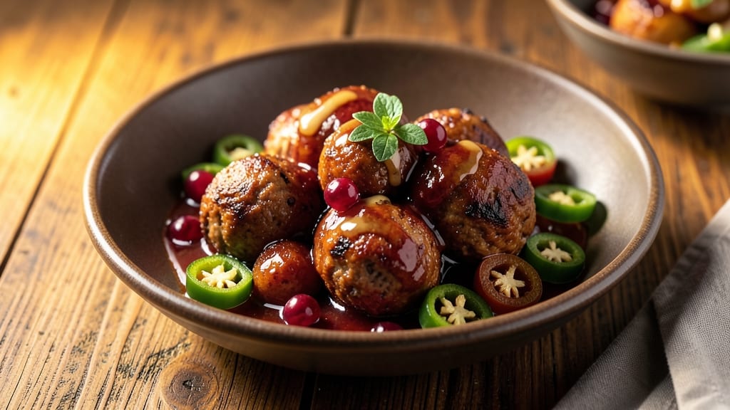 Amylu Cranberry Jalapeño Meatballs Sauce Recipe: Bold Heat and Sweet-Tart Tang