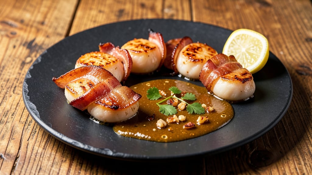 Bacon-Wrapped Scallops Sauce Recipe: Buttery Garlic Pan Sauce With Crispy Bits