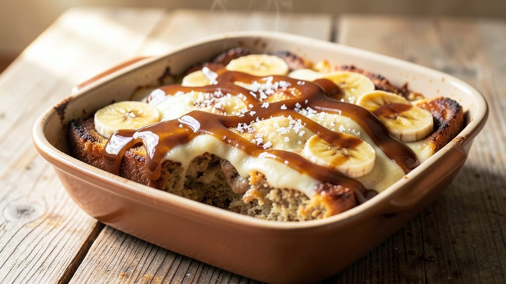 Banana Bread Pudding With Caramel Sauce Recipe: Warm Spice and Gooey Layers