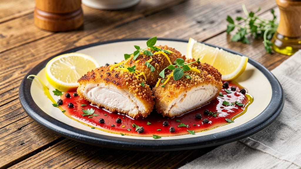 Crispy Lemon Chicken Cutlets With Salmoriglio Sauce Recipe: Zesty Herb Sauce That Brightens Every Bite