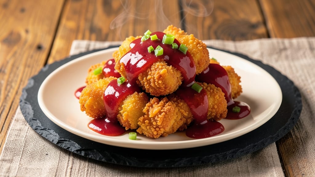 Chicken Nuggets Sweet and Sour Sauce Recipe: Sticky-Sweet Gloss With Crunchy Celery Crowns