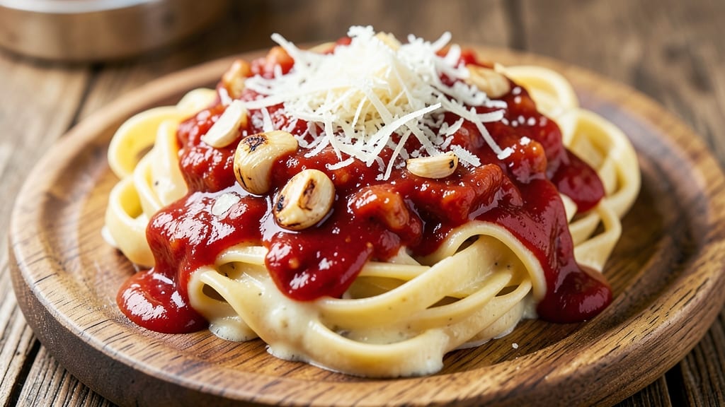 Alfredo and Red Sauce Recipe: Dual-Layer Pasta Magic in One Pot