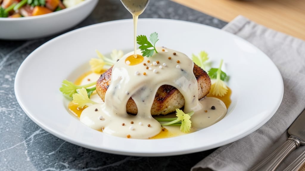 Mikuni White Sauce Recipe: Celery Crown Crunch Over Ultra-Smooth Yolk Luxe