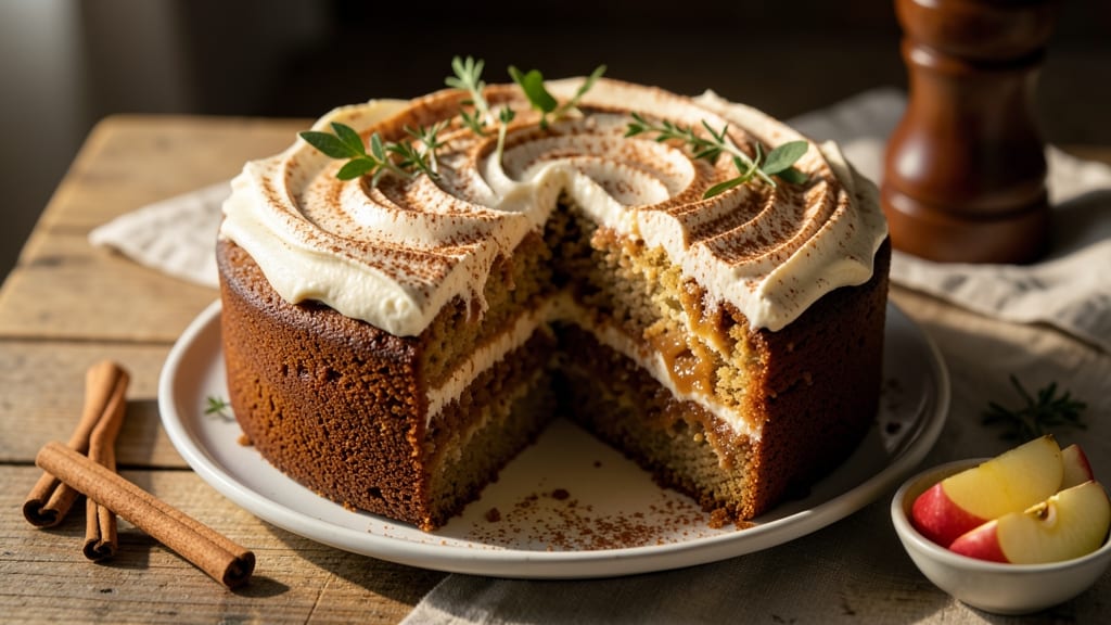 Applesauce Cake With Cinnamon Cream Cheese Frosting Recipe: Warm Spice and Creamy Layers in One Bite