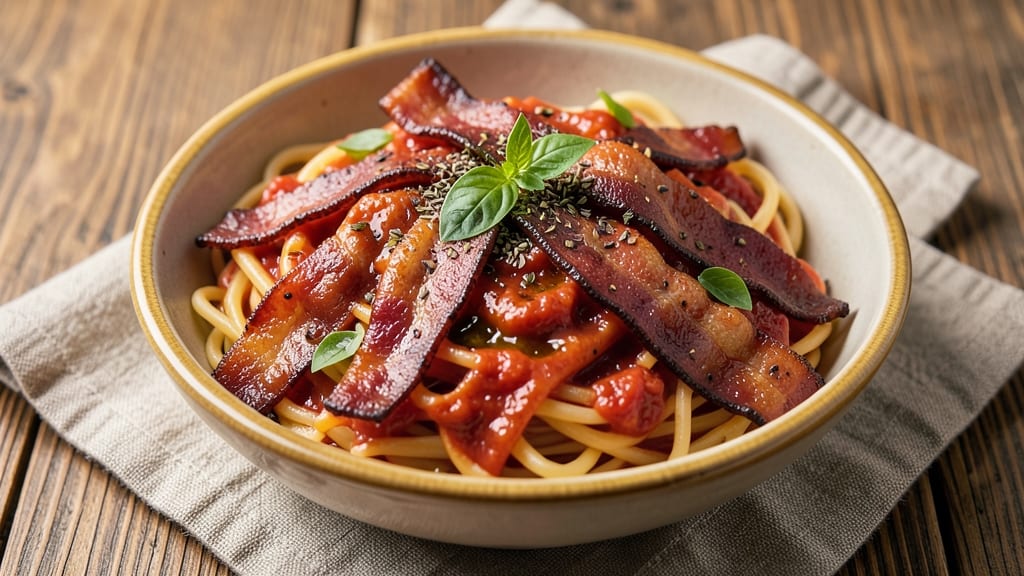 Bacon Pasta Sauce Recipe: Smoky-Sweet Tomato Base With Crispy Bits