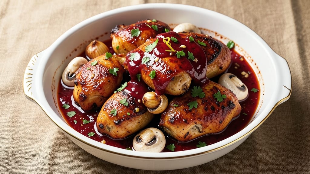 Baked Chicken in Wine Sauce Recipe: One-Pan Braise With Deep Red Wine Flavor